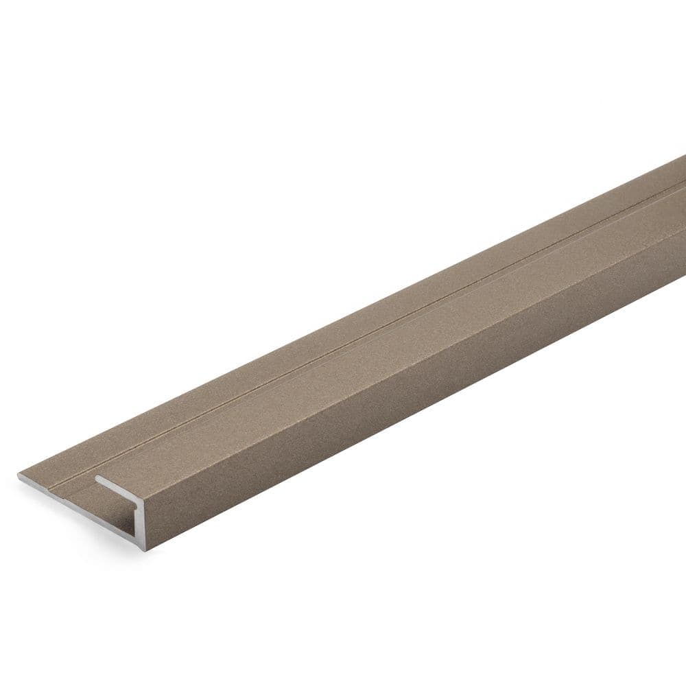 TrimMaster Champagne 5.5 mm x 84 in. Aluminum Square Cap LVT Floor Transition Strip (2)