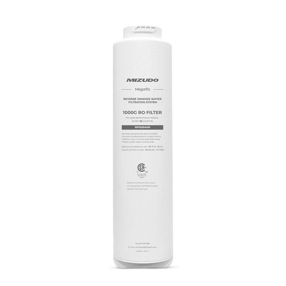 MIZUDO Megaflo RO Water Filter Cartridge Replacement for Megaflo 1000 GPD Reverse Osmosis System, 36-Month Lifetime