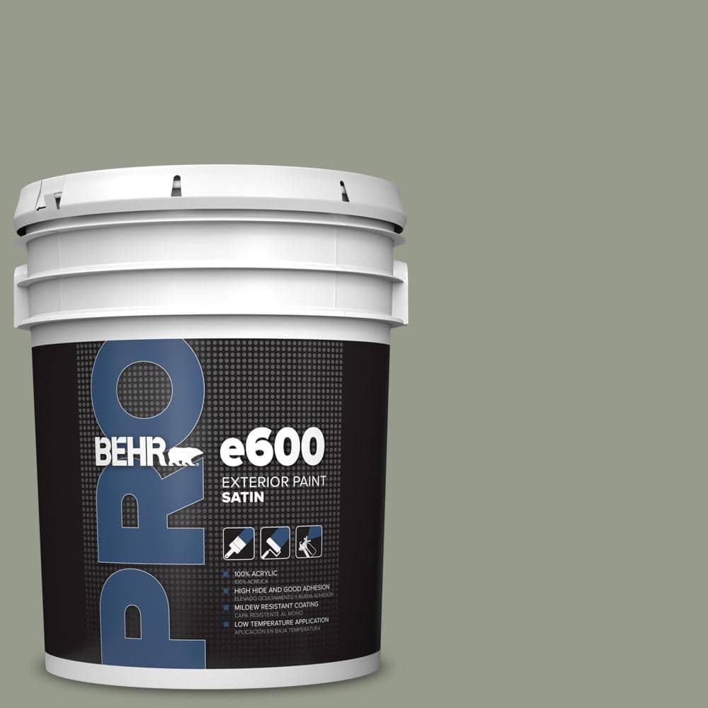 BEHR PRO 5 gal. #PMD-56 Laurel Leaf Satin Exterior Paint