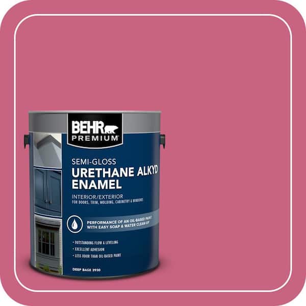 BEHR PREMIUM 1 gal. #P130-6 Ballerina Tutu Urethane Alkyd Semi-Gloss Enamel Interior/Exterior Paint (2)