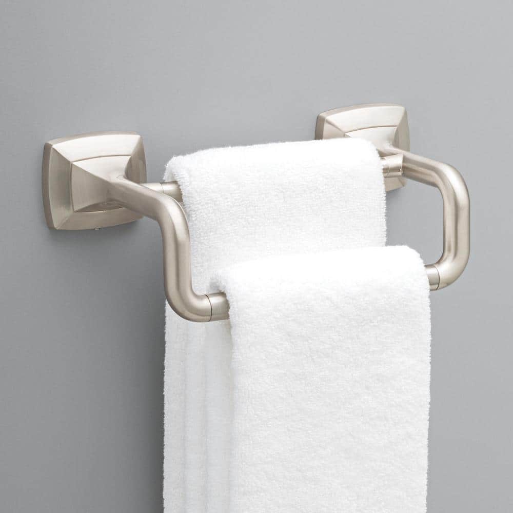 Delta Portwood 6 in. Wall Mount Double Hand Towel Bar Bath Hardware Accessory in Brushed Nickel (2)
