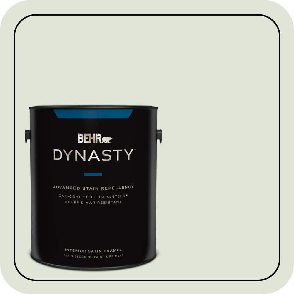 BEHR DYNASTY 1 gal. #S390-1 Sounds of Nature Satin Enamel Interior Stain-Blocking Paint and Primer