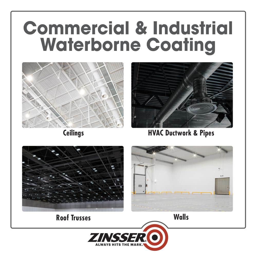 Zinsser 5 gal. Waterbourne Dry Fall Black Coating (3)