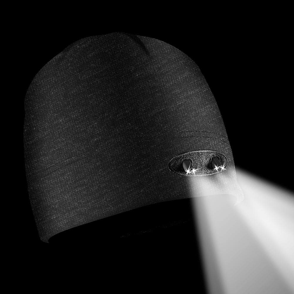 Panther Vision POWERCAP LED Beanie Cap 35/50 Ultra-Bright Hands Free LED Lighted Battery Powered Headlamp Hat - Black Fleece (3)
