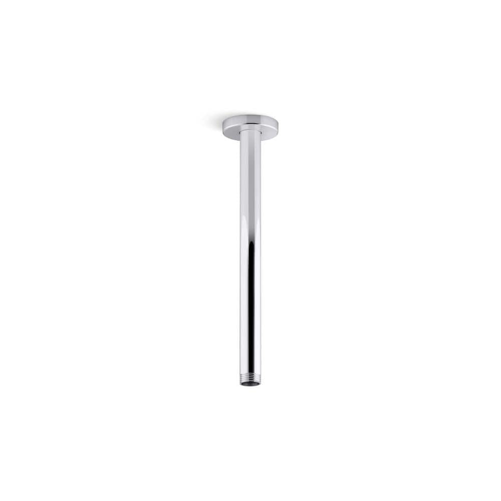 KOHLER Statement 12 in. Ceiling-Mount Single-Function Rainhead Arm And Flange in Vibrant French Gold (1)