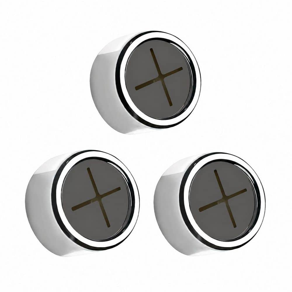 KHKFY Chrome Round Adhesive Towel Hooks, Finish, 3-Pack, PVC Wall Mount Dish Towel Hangers for Kitchen Bath (1)