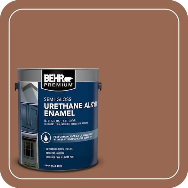 BEHR PREMIUM 1 gal. #AE-11 Rusty Wire Urethane Alkyd Semi-Gloss Enamel Interior/Exterior Paint (2)