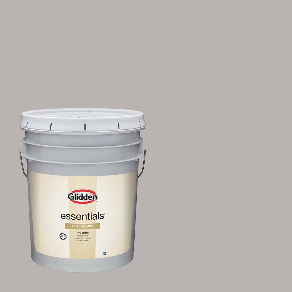 Glidden Essentials 5 gal. PPG1002-4 Gray Marble Flat Exterior Paint
