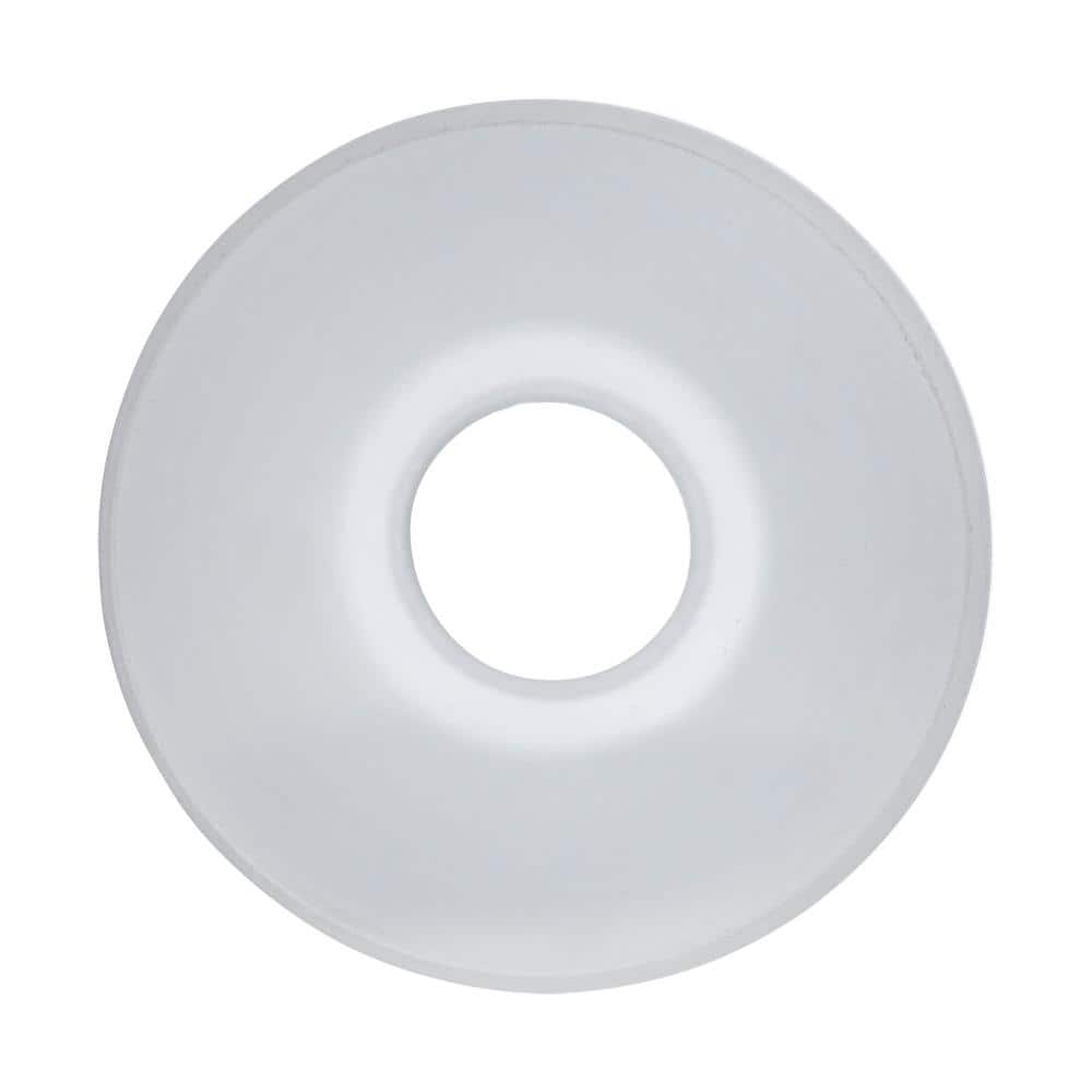 PRIVATE BRAND UNBRANDED 7 in. White Frosted Glass Elongated Oval Shaped Replacement Pendant Shade with 2.25 in. Lip Fitter (4)