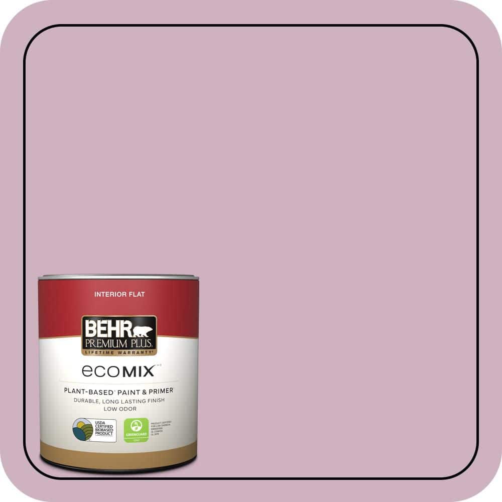 BEHR PREMIUM PLUS 1 qt. #S120-3 Candlelight Dinner Flat EcoMix Plant-Based Interior Paint & Primer (1)