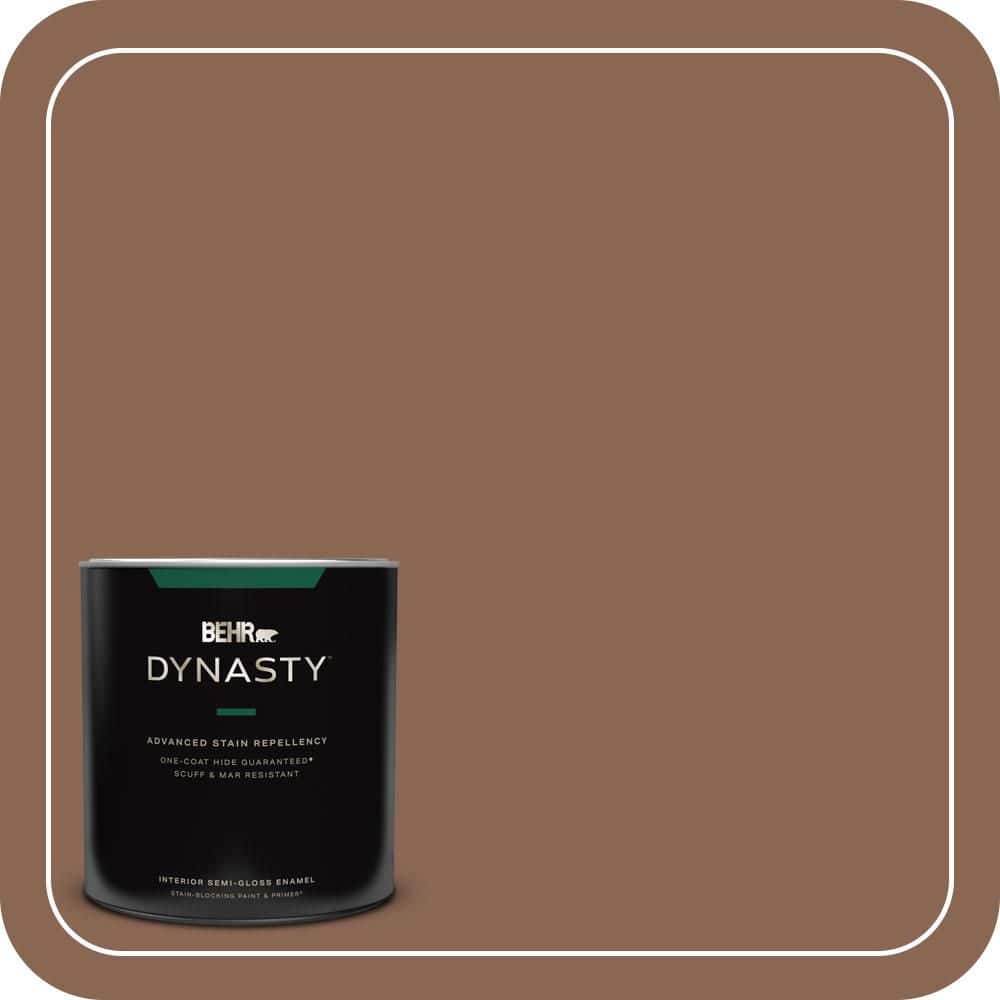 BEHR DYNASTY 1 qt. #PPU3-17 Clay Pot Semi-Gloss Enamel Interior Stain-Blocking Paint and Primer