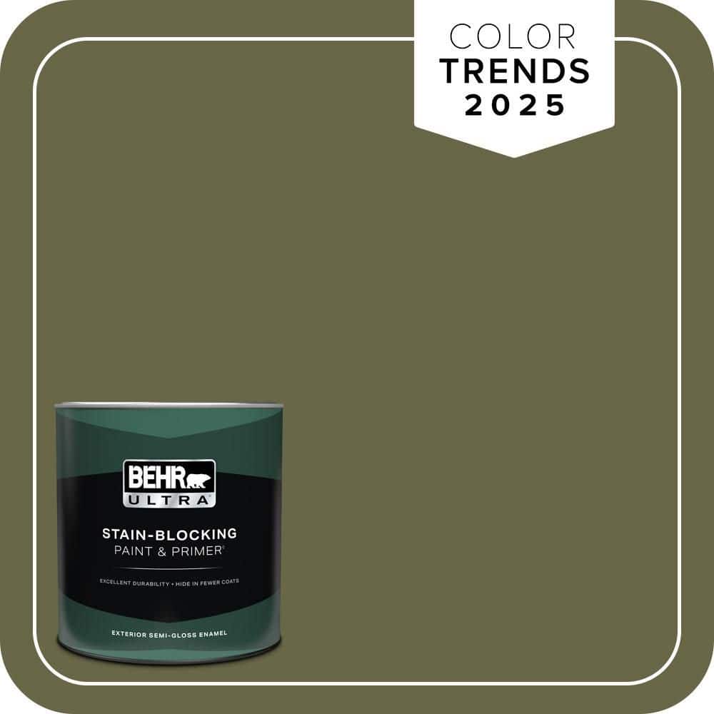 BEHR ULTRA 1 qt. #PPU9-24 Amazon Jungle Semi-Gloss Enamel Exterior Paint & Primer