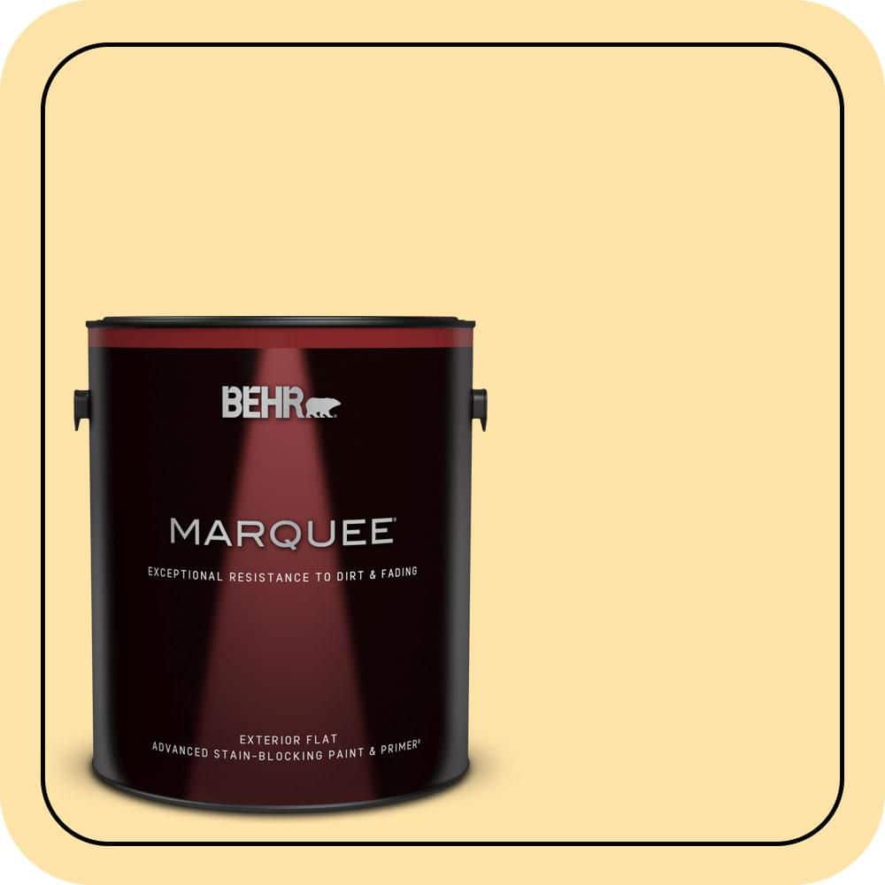 BEHR MARQUEE 1 gal. #P270-3 Sunflower Seed Flat Exterior Paint & Primer