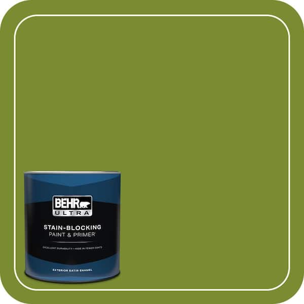 BEHR ULTRA 1 qt. #P360-7 Sassy Grass Satin Enamel Exterior Paint & Primer (2)