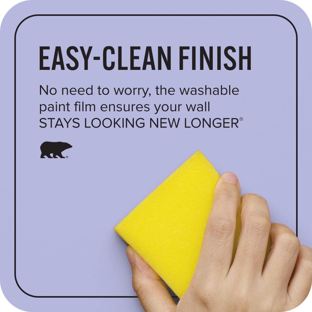 BEHR ULTRA 1 gal. #P550-3 Lavender Cloud Extra Durable Satin Enamel Interior Paint & Primer (4)