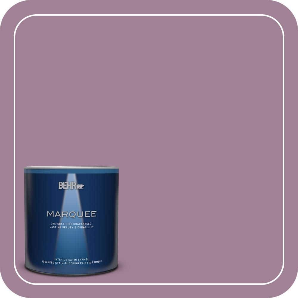 BEHR MARQUEE 1 qt. #PMD-82 Violet Bouquet Satin Enamel Interior Paint & Primer