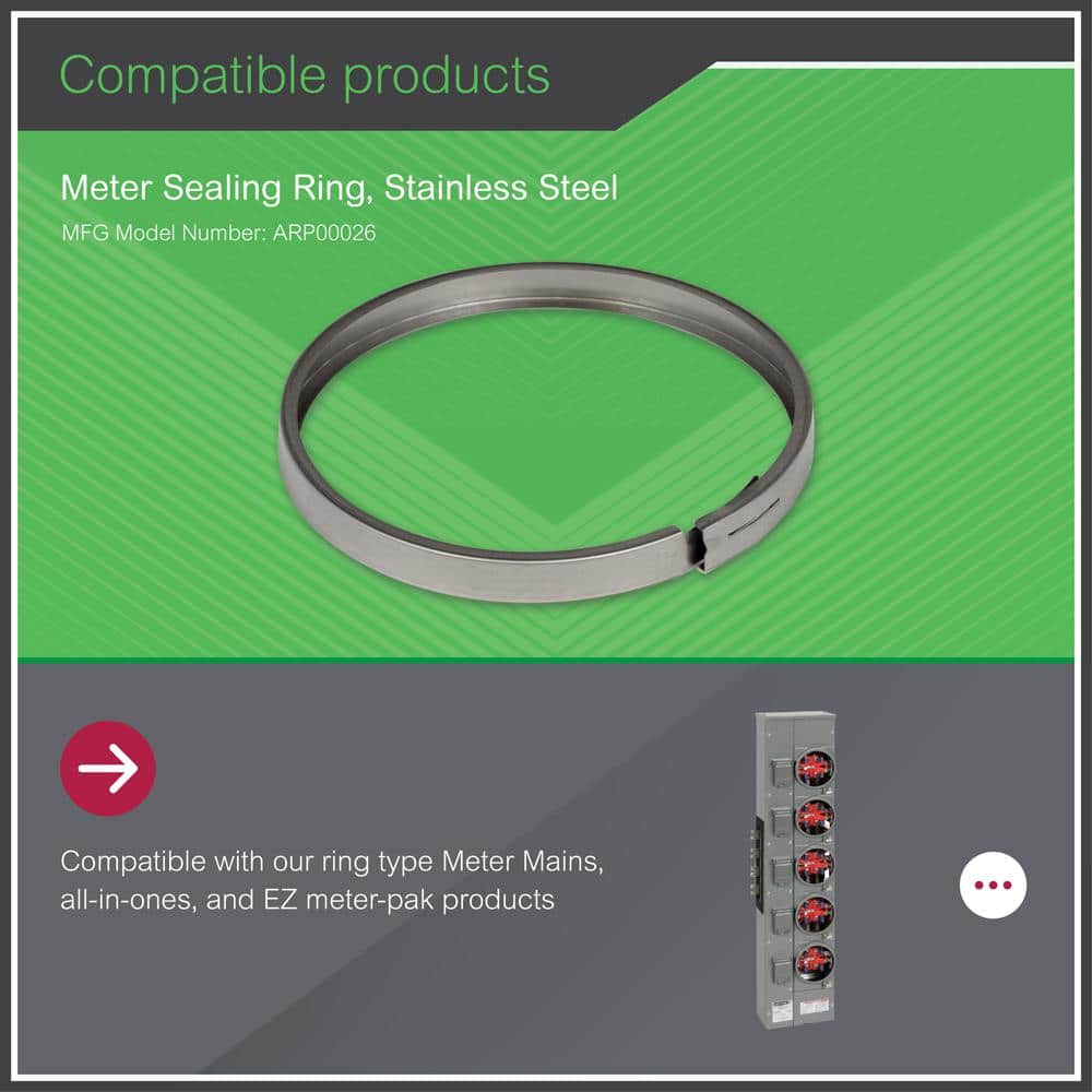 Square D Meter Sealing Ring, Stainless Steel (3)