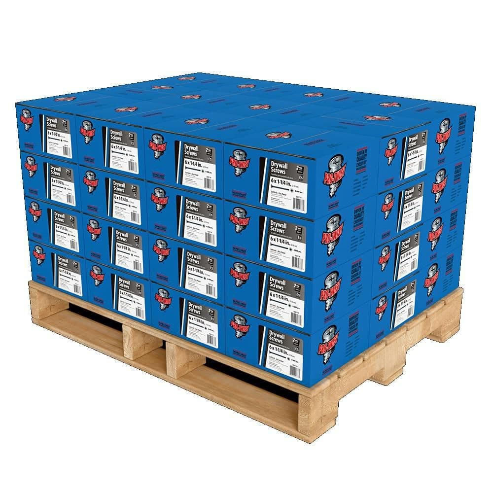 Pro-Twist 6 x 1-1/4 in. 2 Phillips Bugle Head Coarse Thread Self-Drilling Drywall Screws 25 lbs. Box, 48 Per Pallet