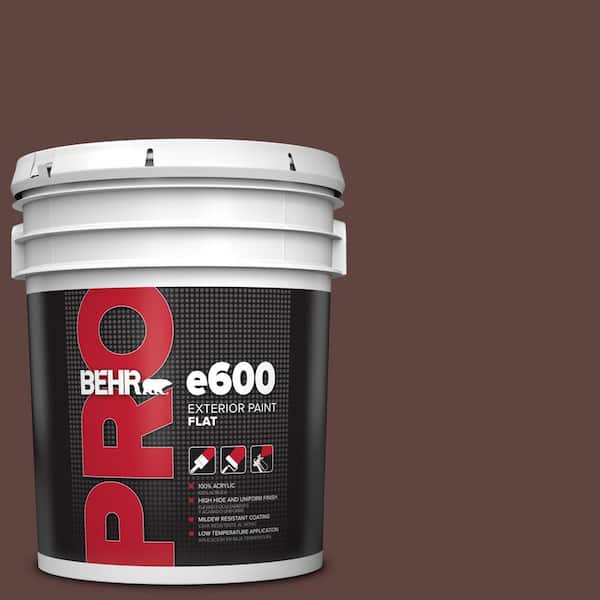 BEHR PRO 5 gal. #MQ1-54 Death By Chocolate Flat Exterior Paint (2)