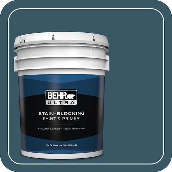 BEHR ULTRA 5 gal. #S460-7 Deep Breath Satin Enamel Exterior Paint & Primer (2)