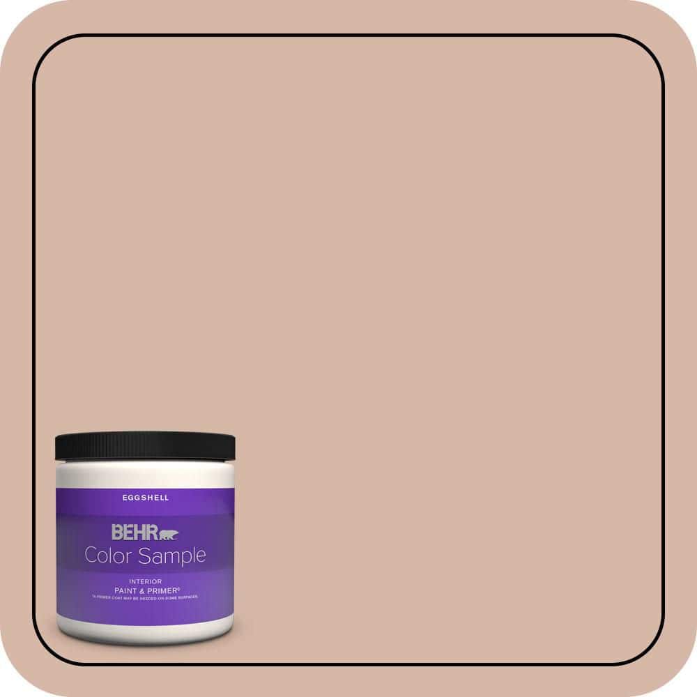 BEHR PREMIUM PLUS 8 oz. #S190-3 Sedona Pink Eggshell Enamel Interior Paint & Primer Color Sample (3)