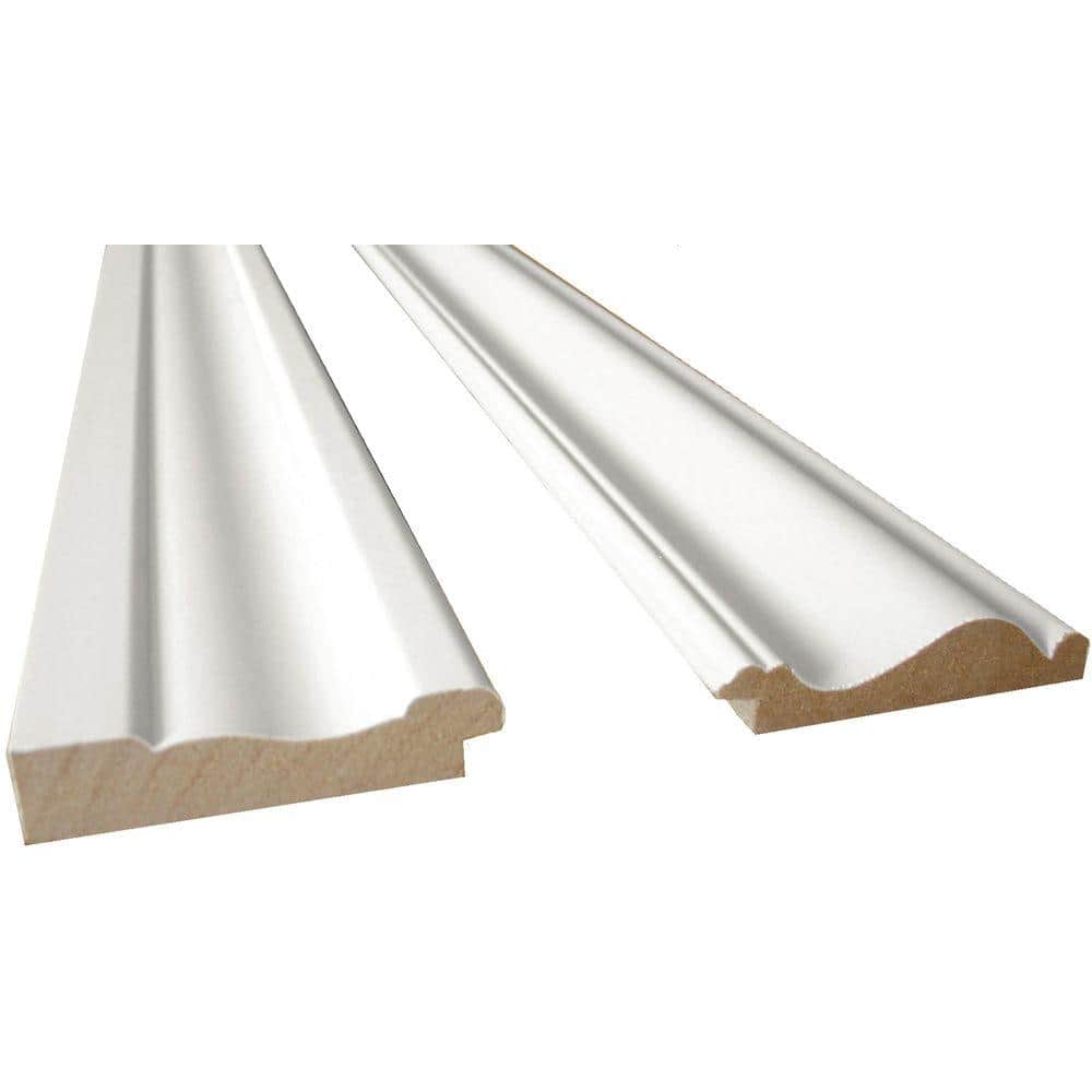Unbranded 0.56 in. D x 3 in. W x 96 in. L Primed Medium Density Fiberboard (MDF) Cape Cod Chair Rail Moulding (18 Pkgs per Pallet)