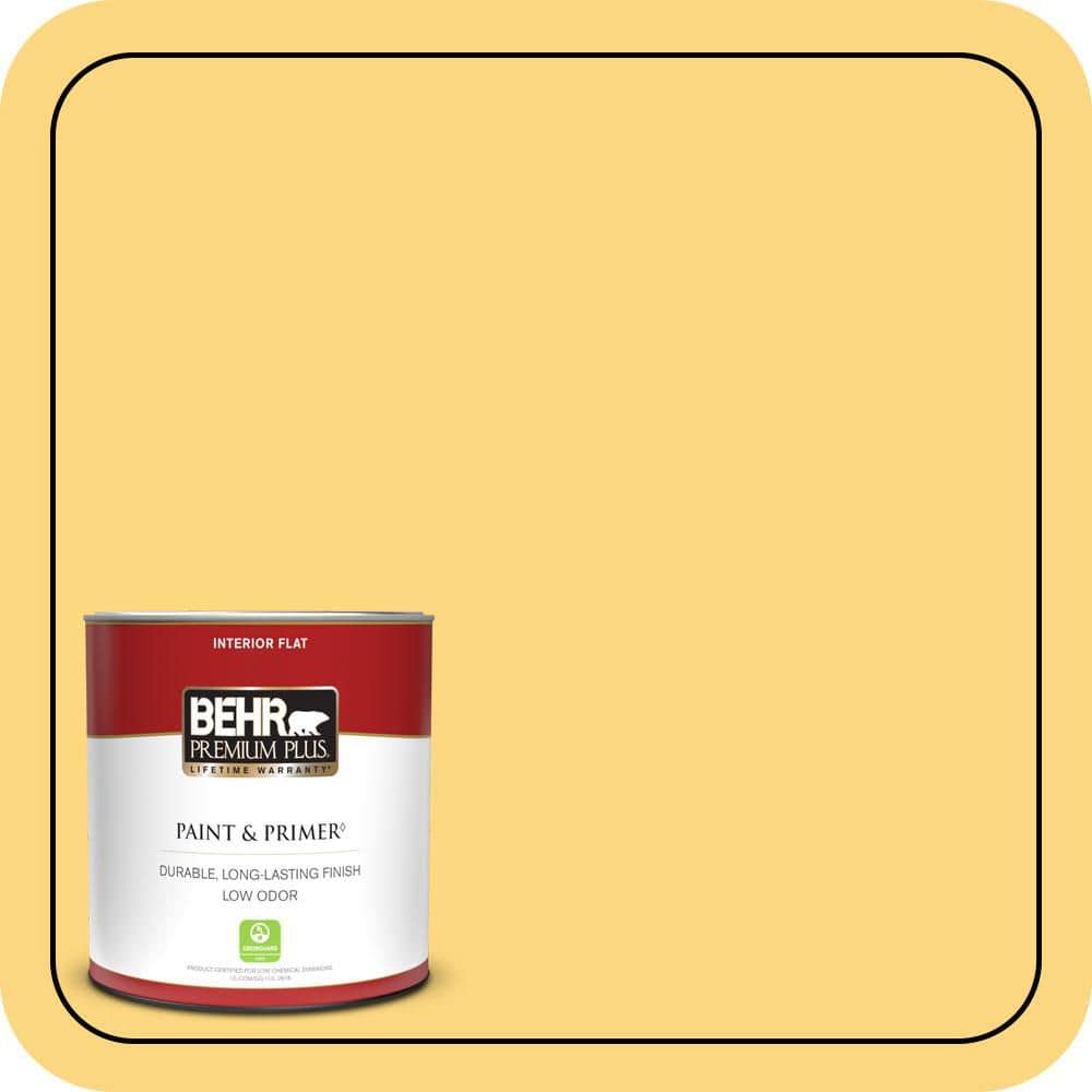 BEHR PREMIUM PLUS #350B-6 Wildflower Honey Flat Low Odor & Primer