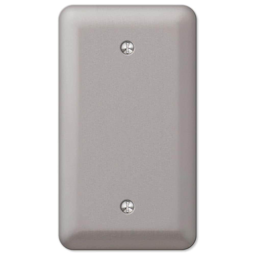 AMERELLE Declan 2 Gang Blank Steel Wall Plate