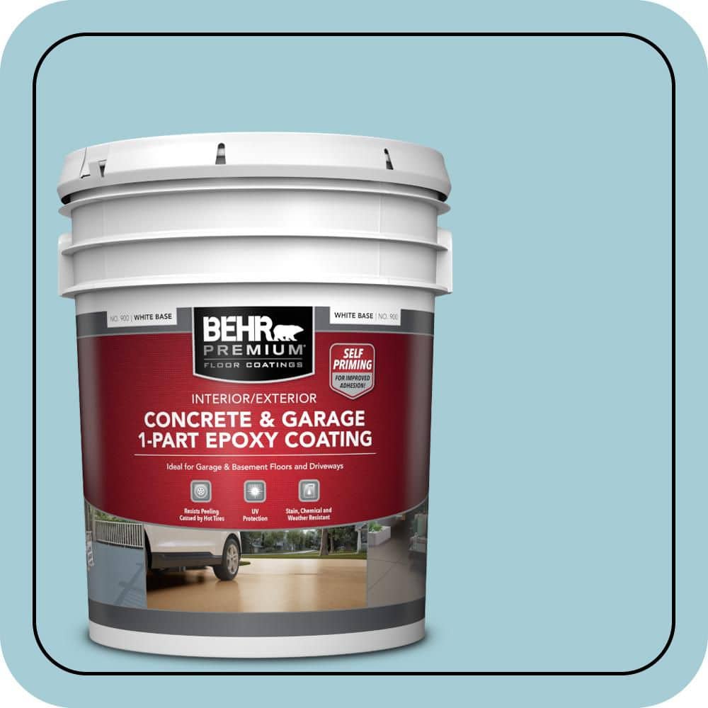 BEHR PREMIUM 5 gal. #S460-2 Drip Self-Priming 1-Part Epoxy Satin Interior/Exterior Concrete and Garage Floor Paint (1)