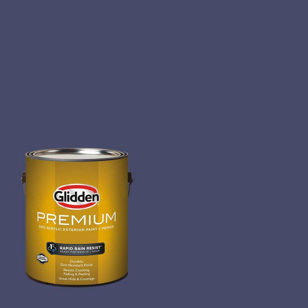 Glidden Premium 1 gal. PPG1169-7 Royal Hyacinth Flat Exterior Latex Paint