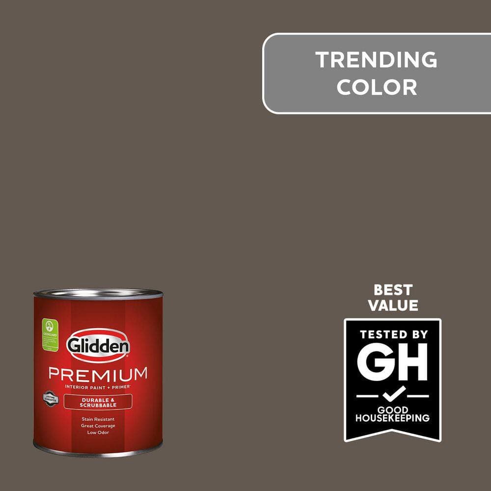 Glidden Premium 1 qt. PPG1019-7 Intrigue Semi-Gloss Interior Latex Paint