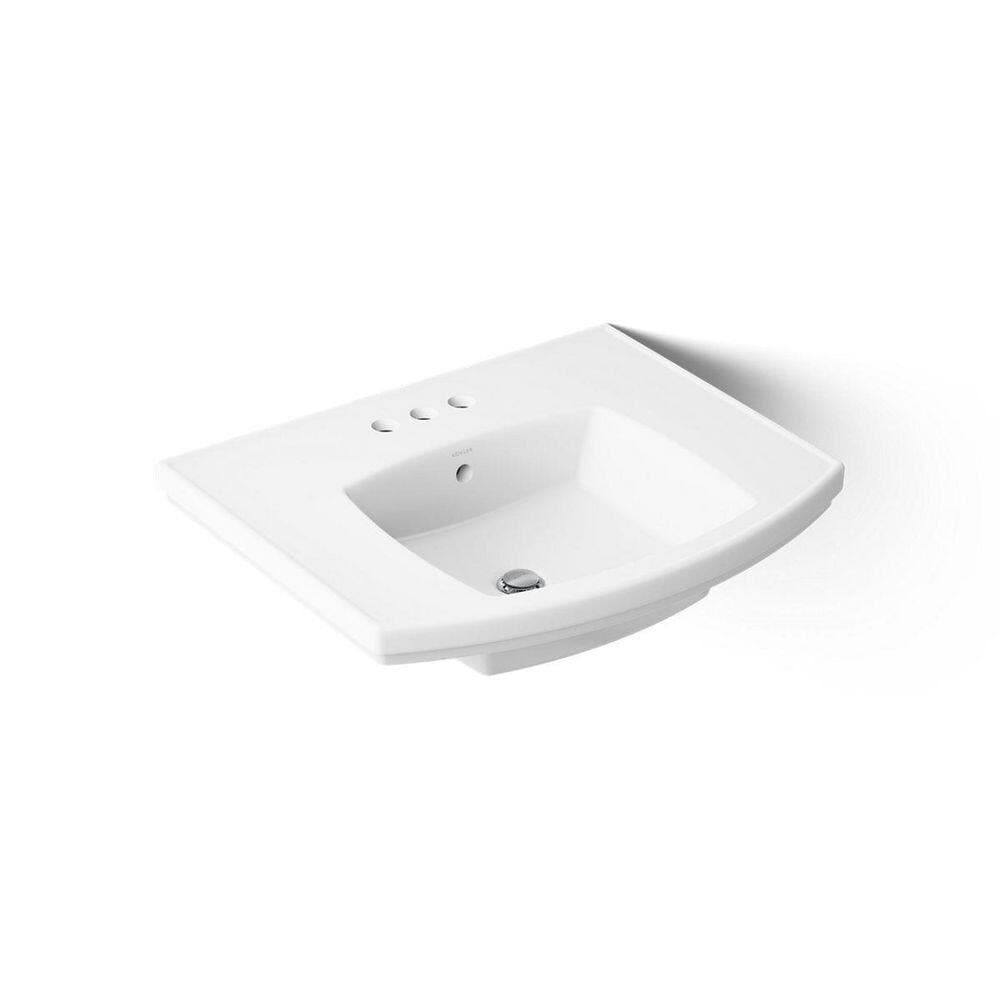 KOHLER Kelston 28 in. x 23.75 in. Pedestal Bathroom Sink in White Vitreous China (1)