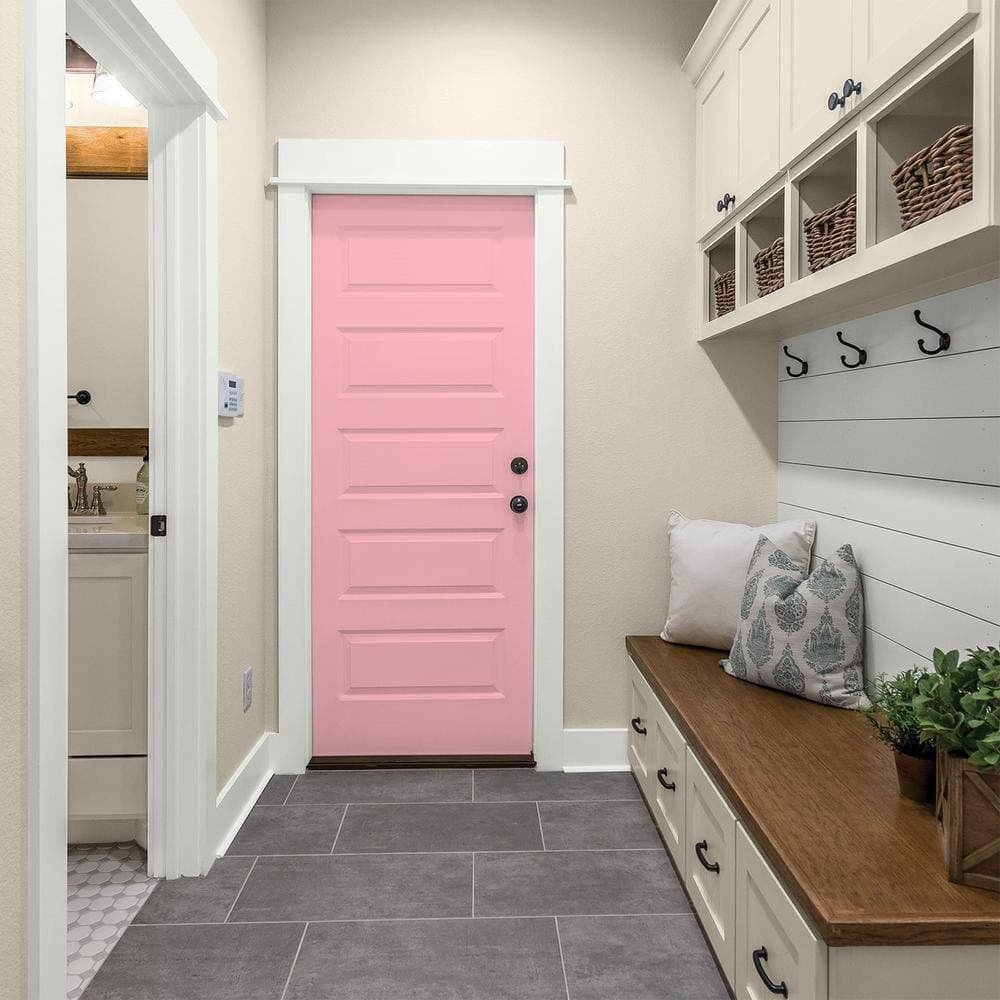 Glidden Diamond 1 qt. PPG1184-3 Powder Rose Semi-Gloss Interior Paint with Primer (4)
