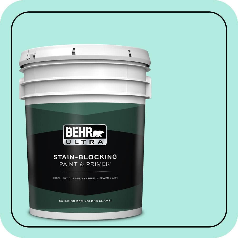 BEHR ULTRA 5 gal. #MQ4-23 Aloha Semi-Gloss Enamel Exterior Paint & Primer
