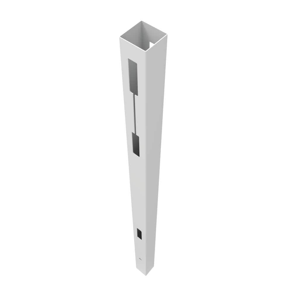 Barrette Outdoor Living Horizontal Fence Boardwalk DSP 5 in. x 5 in. x 108 in. Vinyl Line Post in White (1)