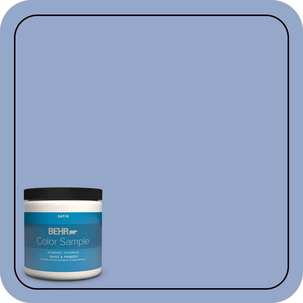 BEHR PREMIUM PLUS 8 oz. #600D-4 Finesse Satin Enamel Interior/Exterior Paint & Primer Color Sample