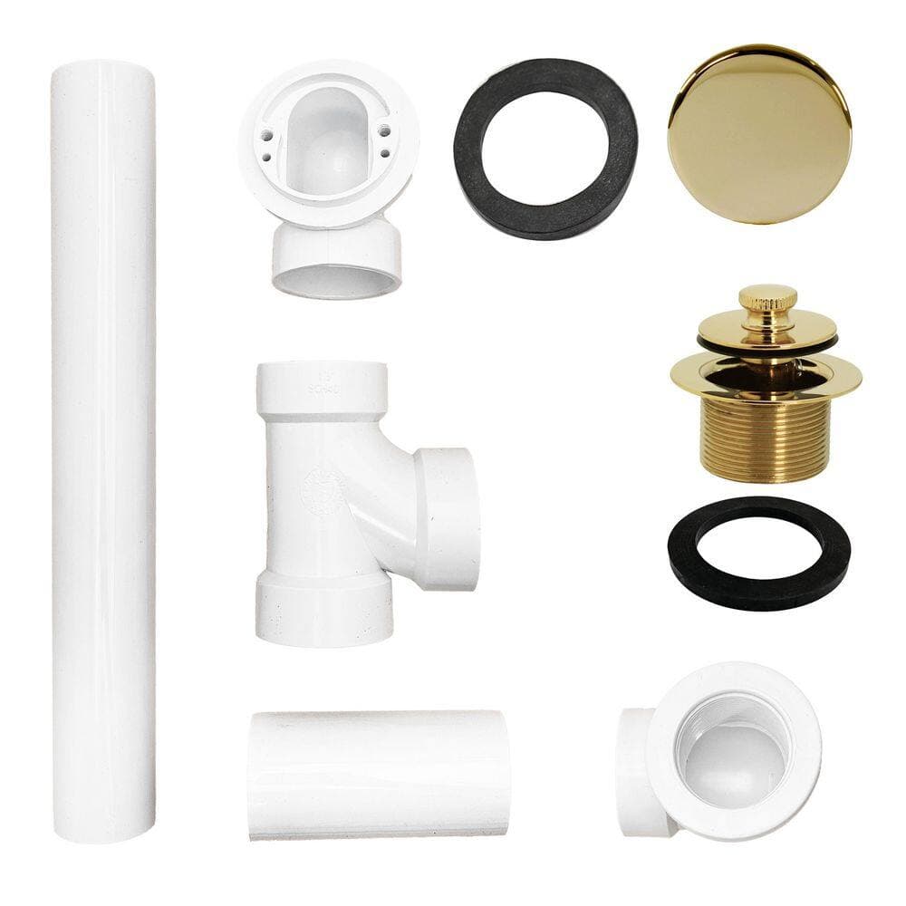 Westbrass 12 in. PVC Bath Waste and Illusionary Overflow (4)