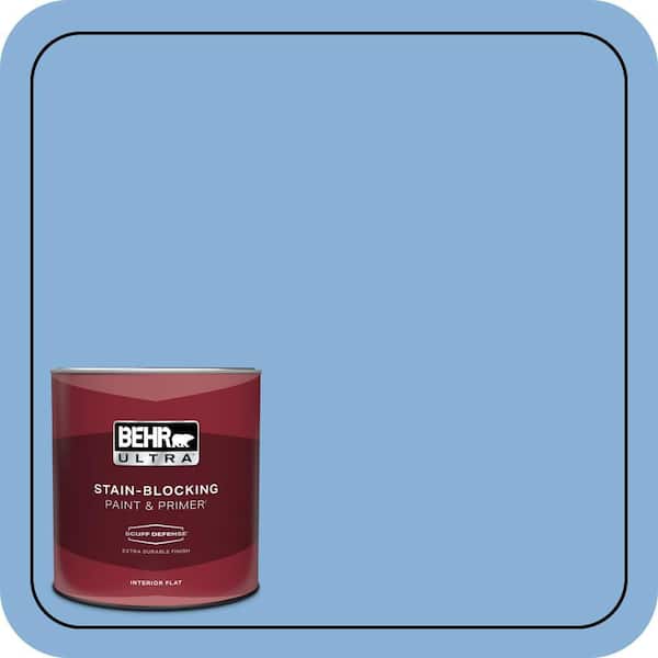 BEHR ULTRA 1 qt. #PPU15-12 Bluebird Extra Durable Flat Interior Paint & Primer (2)