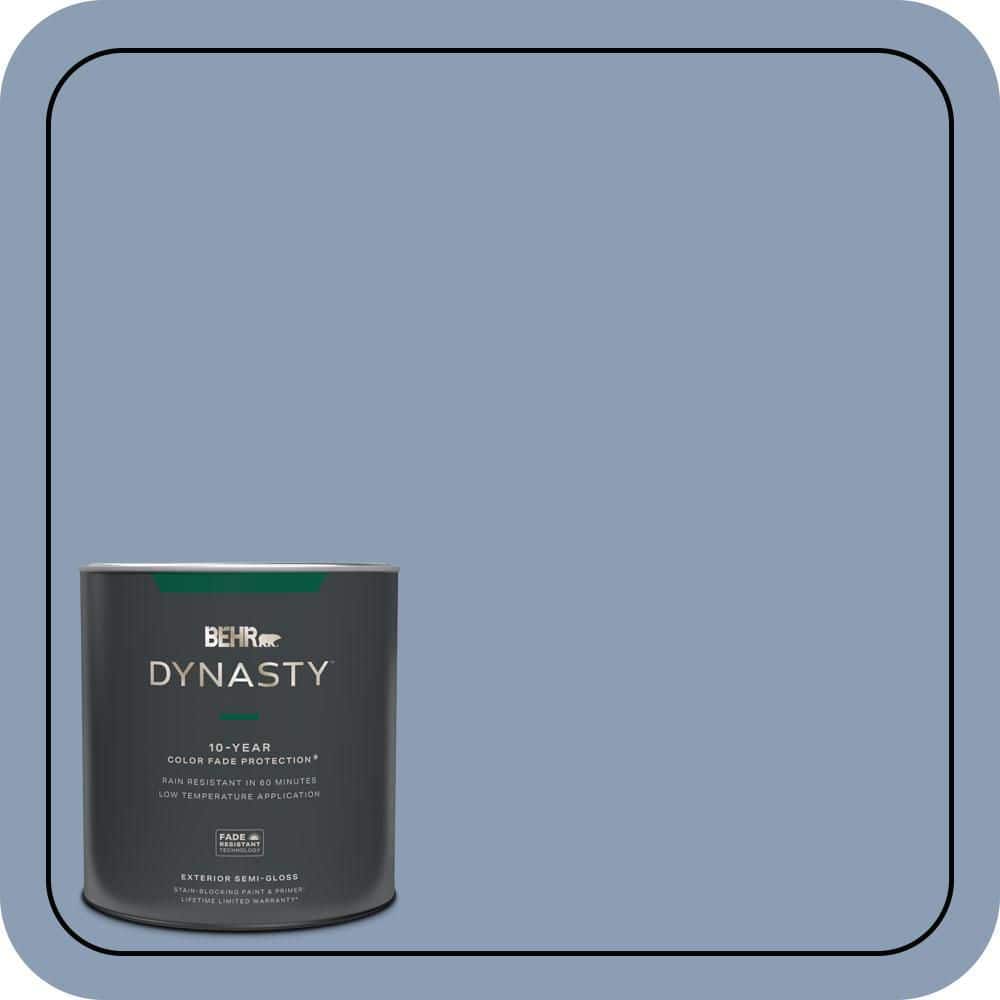 BEHR DYNASTY 1 qt. #PPU15-10 China Silk Semi-Gloss Enamel Exterior Stain-Blocking Paint & Primer