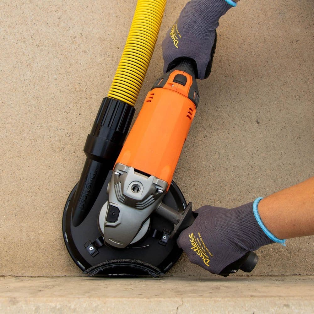 Dustless Technologies 7in. Dust Shroud Pro-Universal Fit Angle Grinder Attachment for Dust Control (4)
