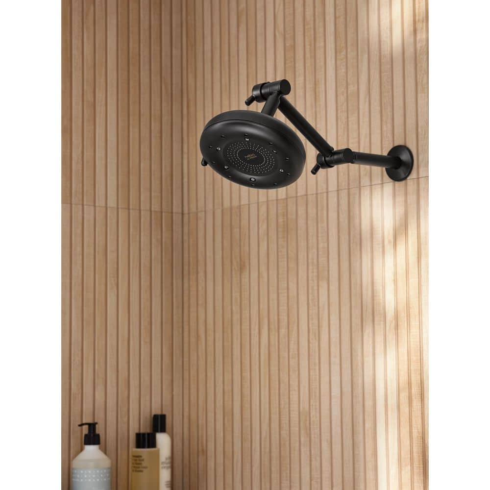 MOEN Adjustable Straight Shower Arm - Pivoting 16 in. Reach in Matte Black (2)