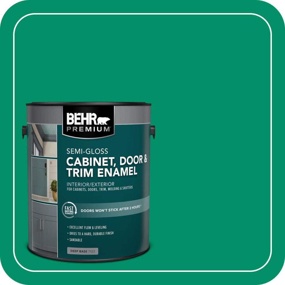 BEHR PREMIUM 1 gal. #MQ4-15 Balsam Semi-Gloss Enamel Interior/Exterior Cabinet, Door & Trim Paint