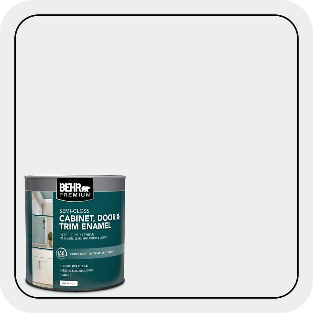 BEHR PREMIUM 1 qt. #PWN-16 Day Spa Semi-Gloss Enamel Interior/Exterior Cabinet, Door & Trim Paint