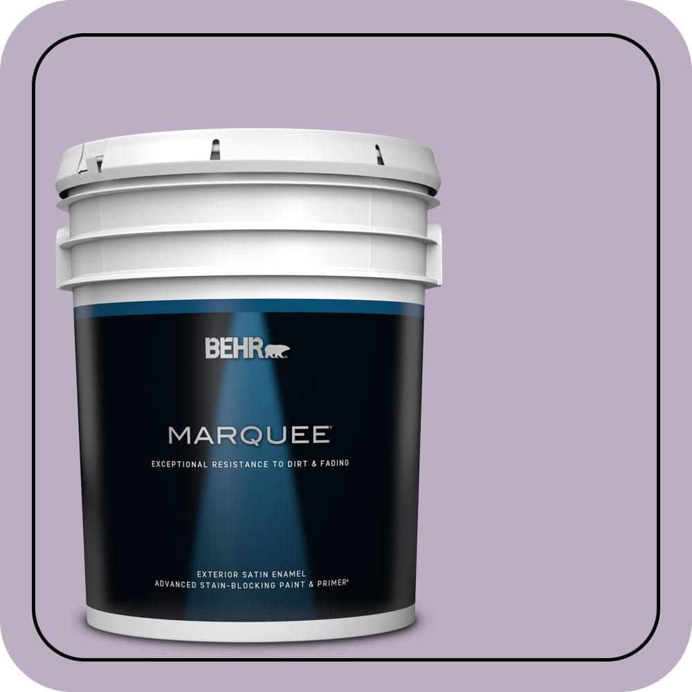 BEHR MARQUEE 5 gal. #S100-3 Courtly Purple Satin Enamel Exterior Paint & Primer