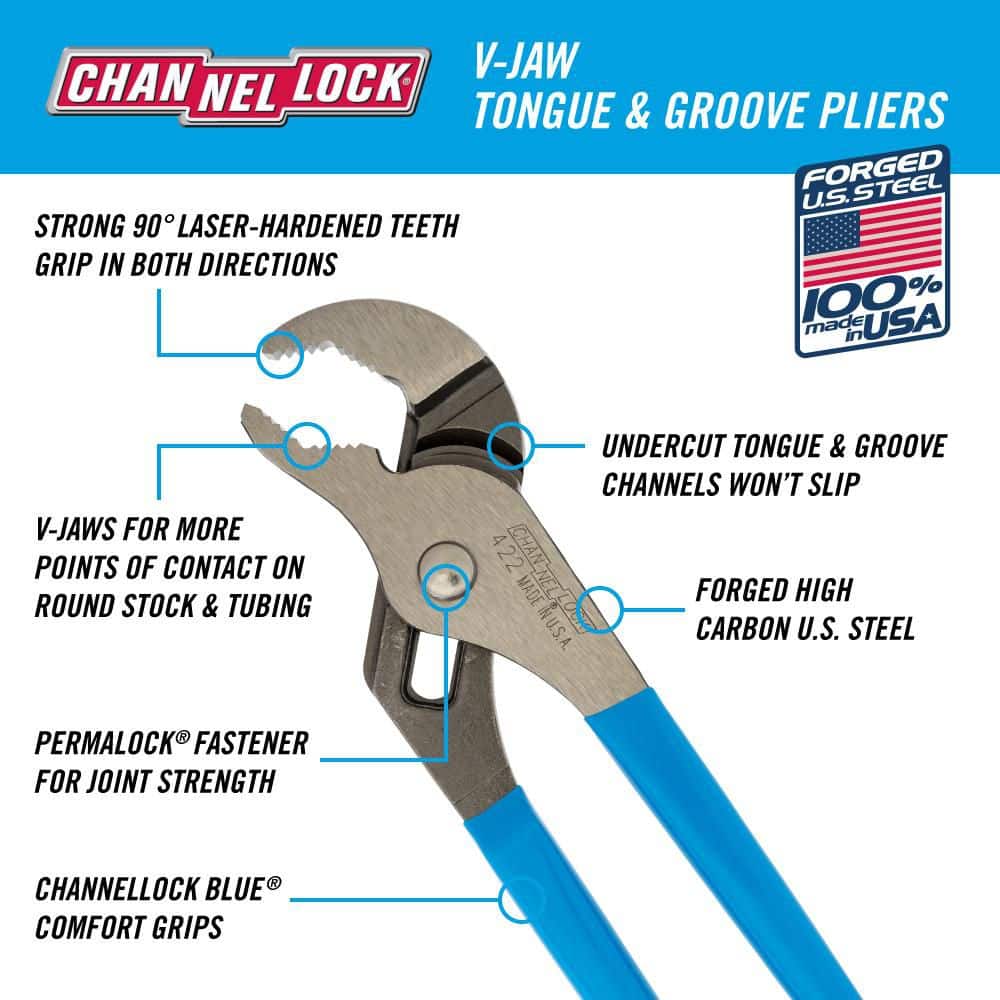 Channellock V-Jaw Locking Plier Set (2)