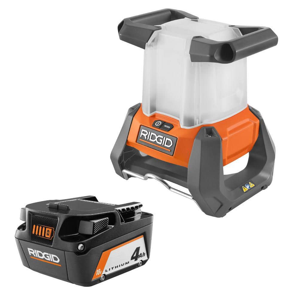RIDGID 18V Cordless 360° Area Light with FREE 4.0 Ah Lithium-Ion Battery (1)