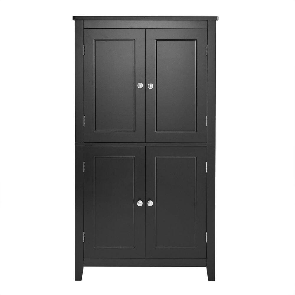 Afhocomp 23.6 in. W 11.8 in. D 43.3 in. H MDF Freestanding Linen Cabinet with Adjustable Shelf (4)