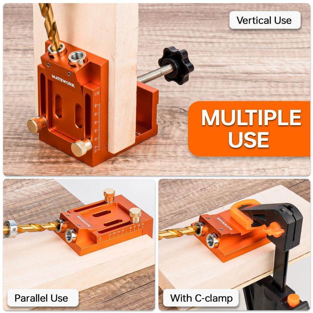 Laybus 30 Pcs Pocket Hole Jig Kit Adjustable Pocket Hole Jig System with Stop Collars for Woodworking (2)