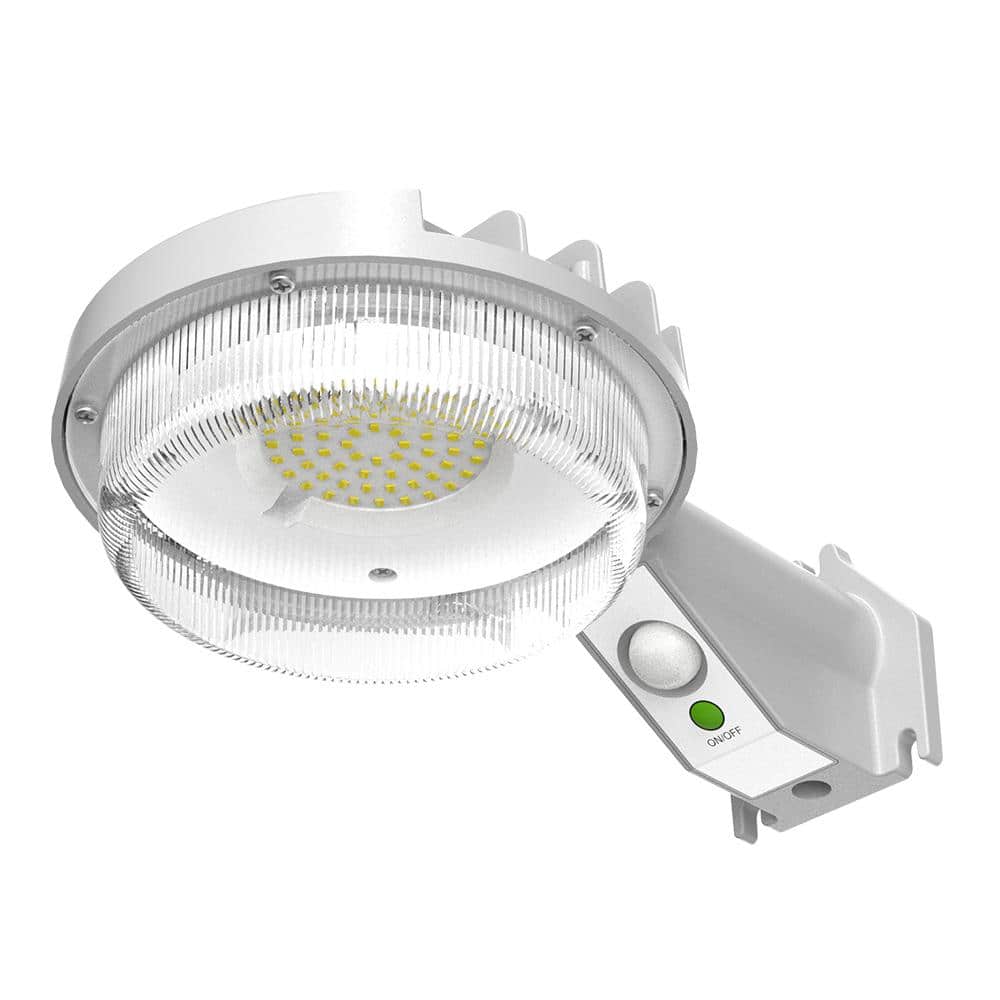 HALO SBL 75-Watt Equivalent Integrated LED Gray MTN+D2D Outdoor Solar Barn Light, 1000 lumens at 5000K, weather resistant (2)