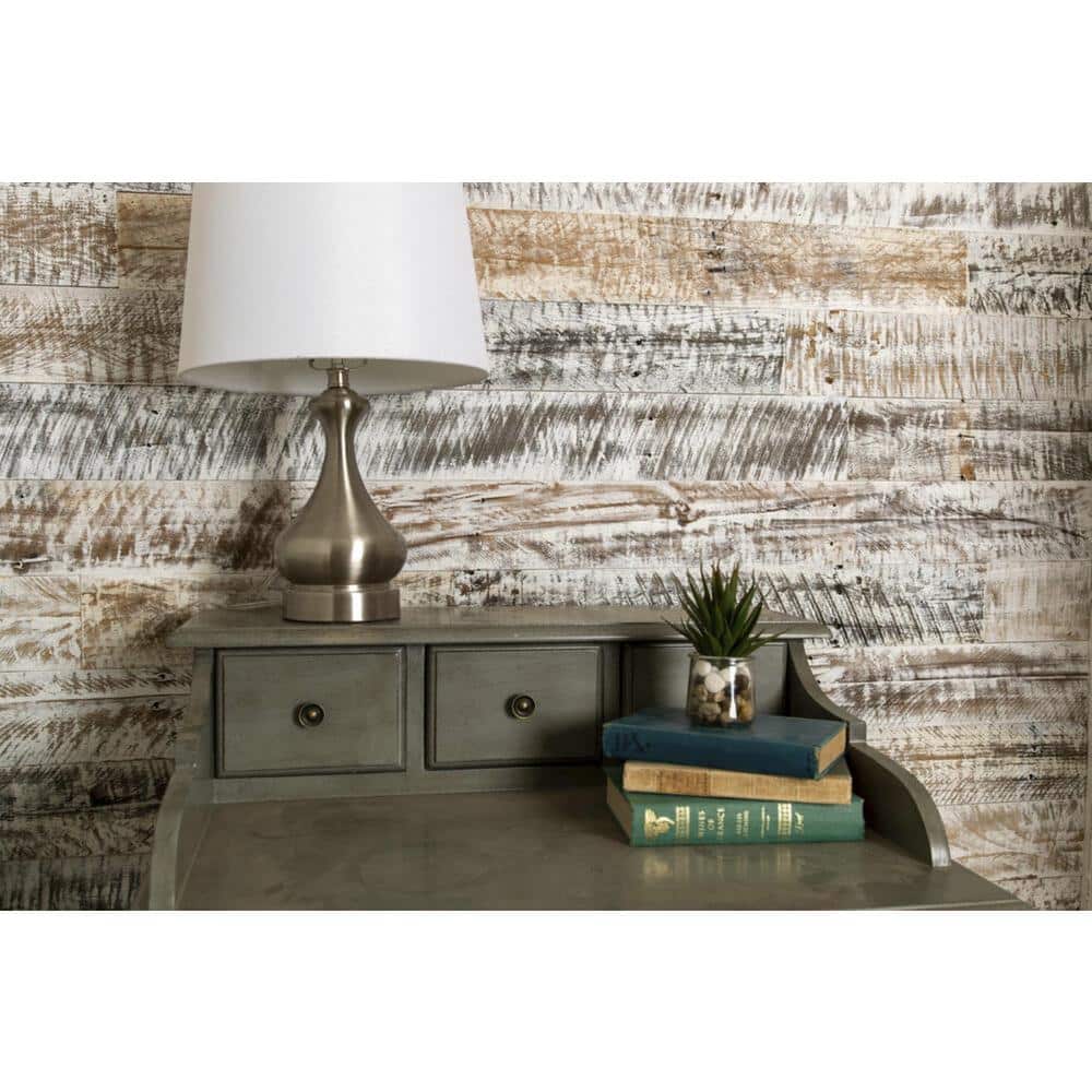BARNLINE 0.5 in. T x 3 in. Colored Antique Wood Alpine White Square Edge Reclaimed Weathered Barn Wood Boards 10 sq. ft. (3)